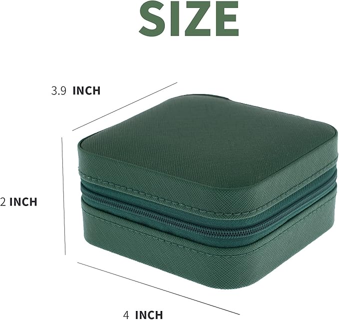 Dark Green Portable Jewelry Storage Box: Multi - functional Partition, Considerate Protection, a Good Partner for Travel Storage