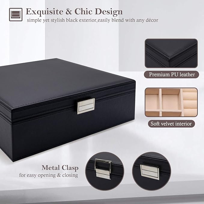 Double - Layer Large - Capacity Jewelry Storage Box: Exquisite Design, Classified Storage, Guard Every Piece of Jewelry