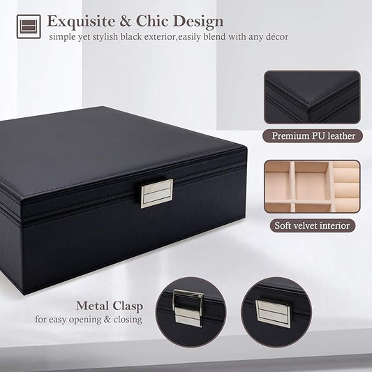 Double - Layer Large - Capacity Jewelry Storage Box: Exquisite Design, Classified Storage, Guard Every Piece of Jewelry