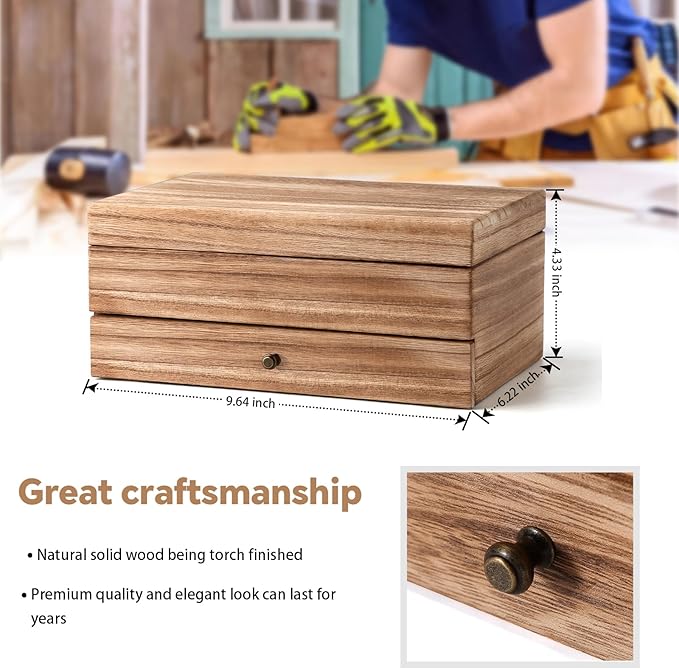 Solid Wood Multi - Layer Jewelry Storage Box: Natural Material, Scientific Partition, an Ideal Choice for Jewelry Storage and Display